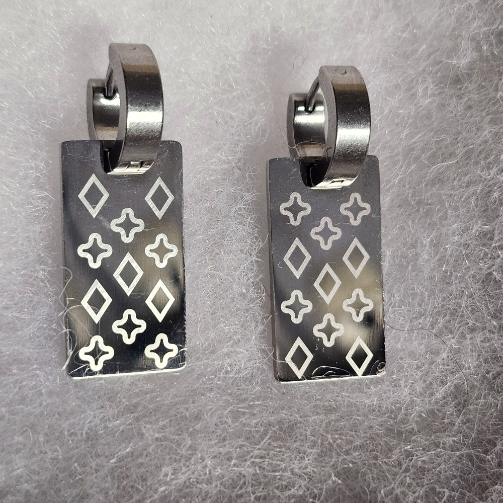 Designer Inspired Fashion Stainless Earrings W/ Hypoallergenic Posts & gift Box